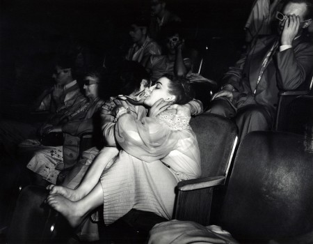 “Lovers in 3D glasses in the Palace Theatre”, 1945  Photography by Weegee, courtesy of The Photographers' Gallery