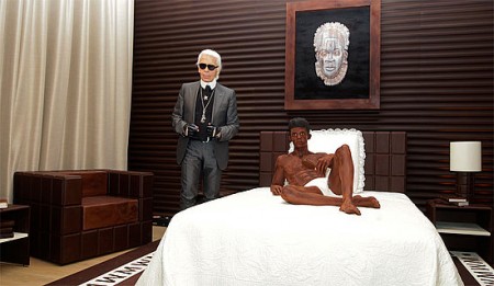 Karl Lagerfeld in chocolate hotel room Karl Lagerfeld in chocolate hotel room