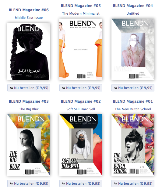Blend magazine Facebook Store