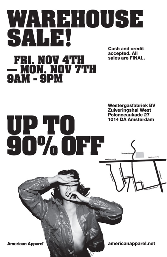 AMERICAN APPAREL WAREHOUSE SALE