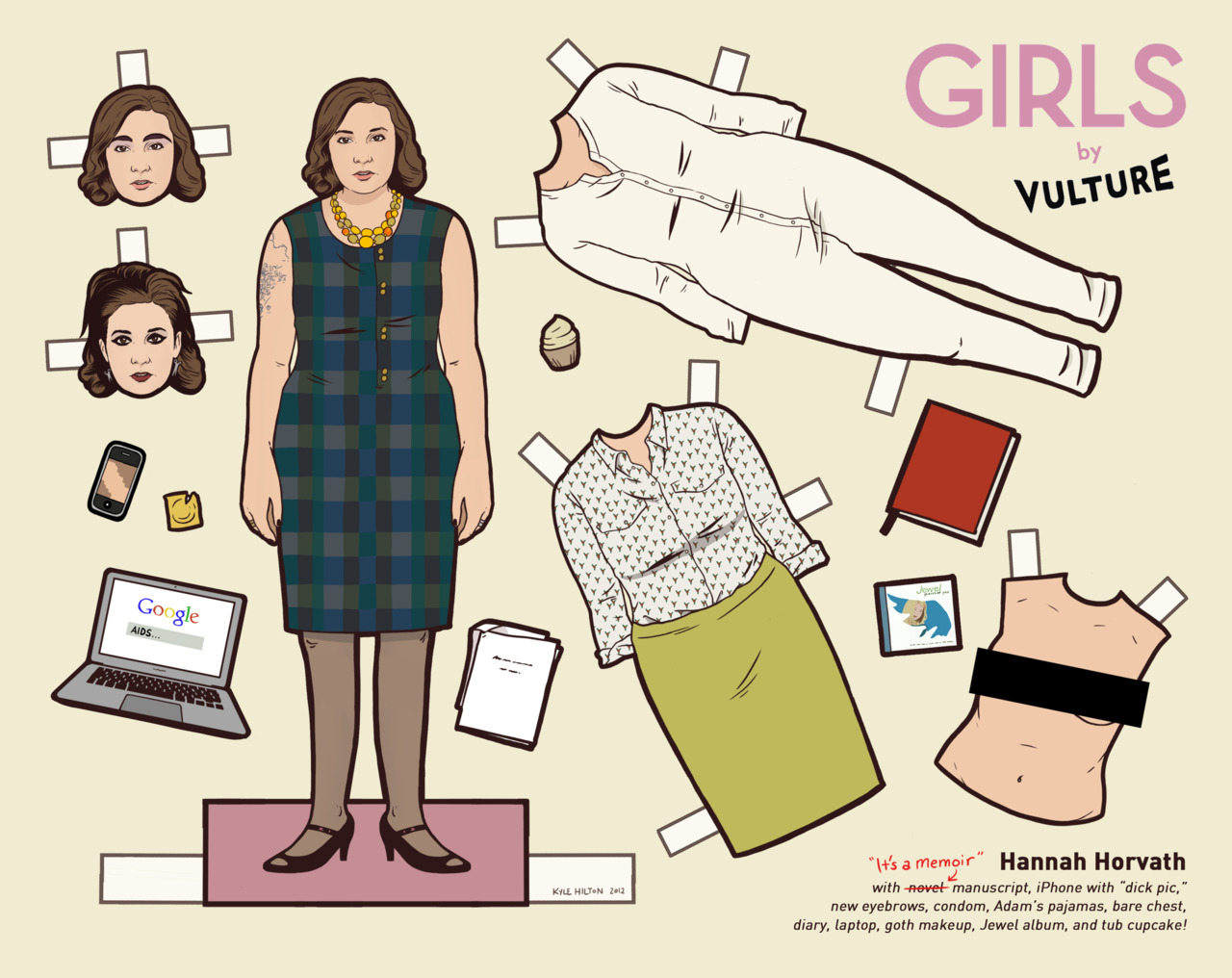 Cut Out and Keep paper dolls by Kyle Hilton