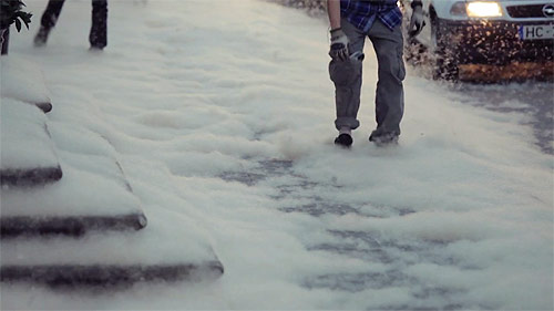 Guerilla snowstorm
