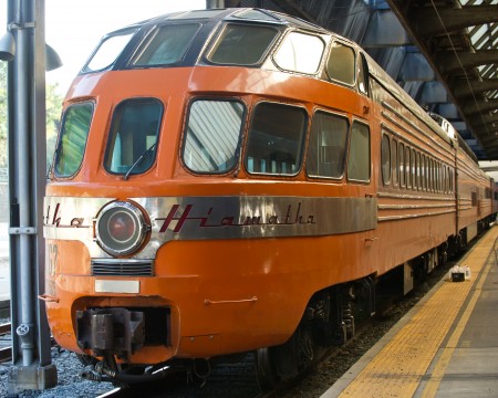 The Station to Station train parked at Union Station in Pittsburgh, PA.