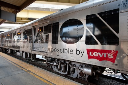 The Station to Station train parked at Union Station in Pittsburgh, PA.