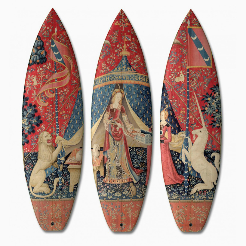 Boom-Art draws inspiration from classical paintings for triptych surfboard series